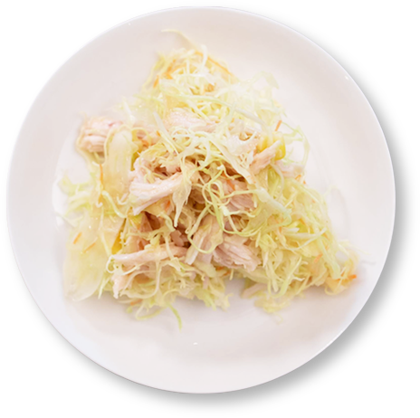 サラダチキンのオリーブオイルコールスロー