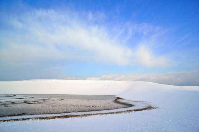 鳥取砂丘の雪景色