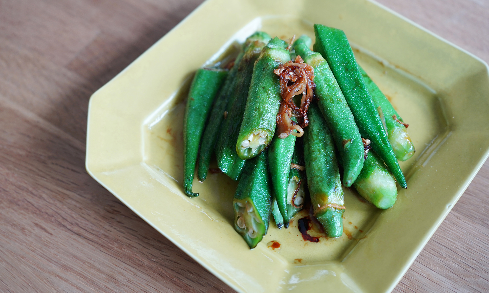 オクラの生姜焼き オクラとカリカリじゃこの冷奴 オクラのみそ汁 アイスム