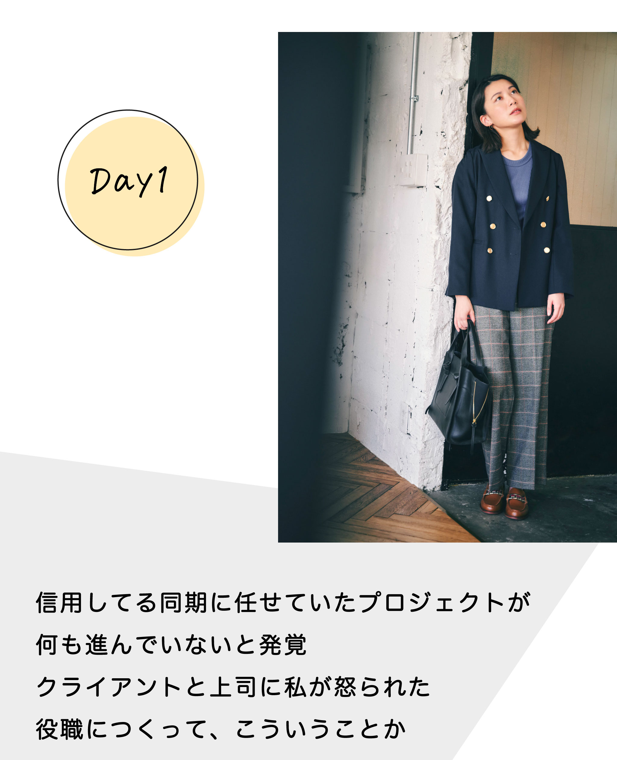 【Day1】信用してる同期に任せていたプロジェクトが何も進んでいないと発覚。クライアントと上司に私が怒られた。役職につくって、こういうことか